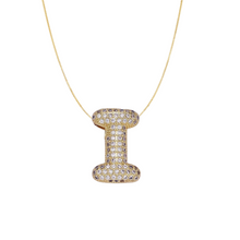 Load image into Gallery viewer, Pavé Bubble Initial Necklace
