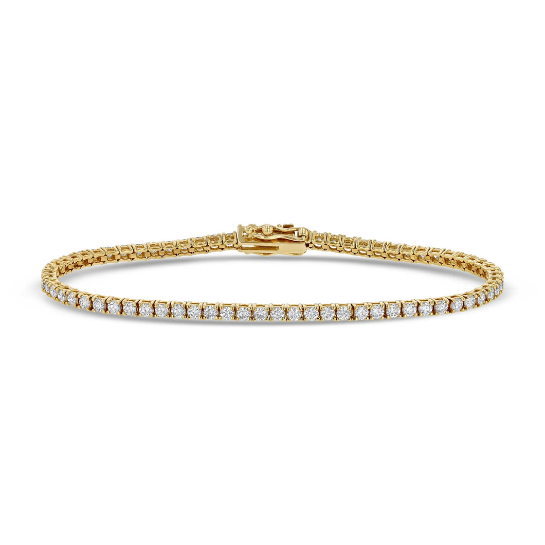 1.00CT Lab Grown Round Diamond Tennis Bracelet in 14k Yellow Gold