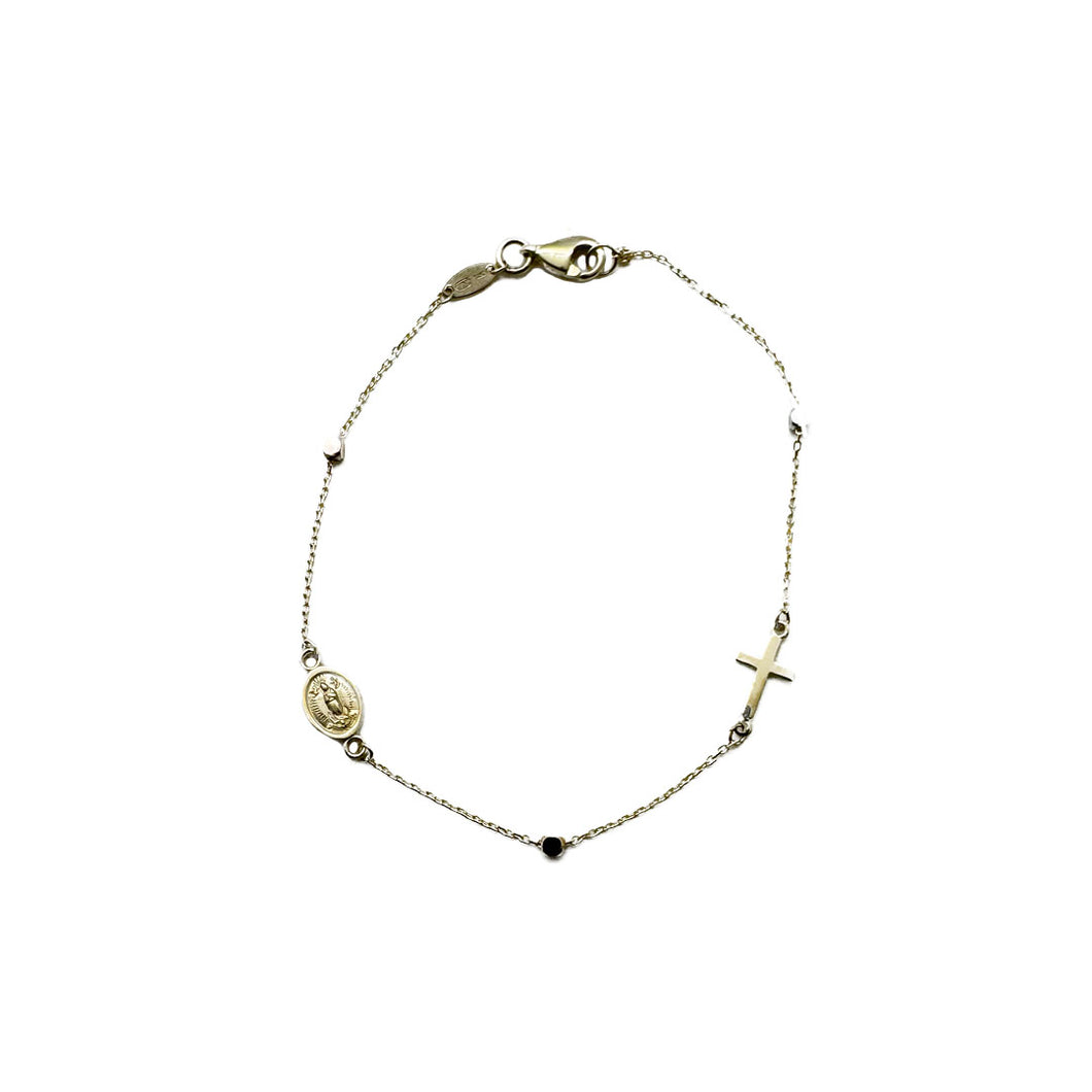 Rosary Cross Bracelet