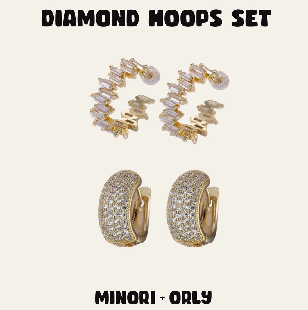 Diamond Hoops Set