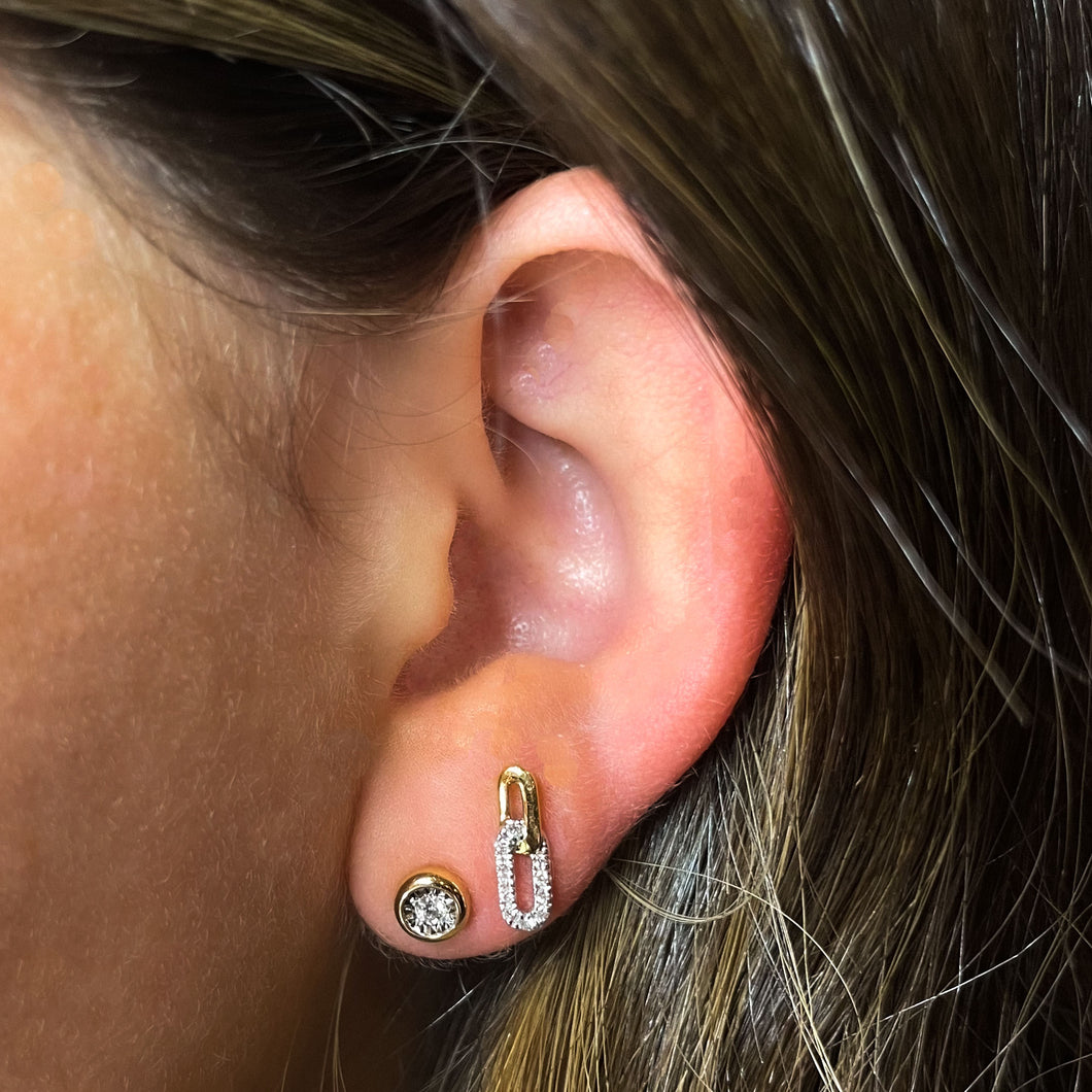Open Link Diamond Studs