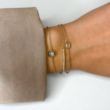 Load image into Gallery viewer, Emerald Diamond Bracelet
