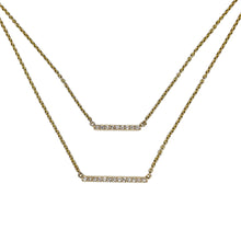 Load image into Gallery viewer, Double Bar Diamond Necklace
