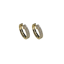Load image into Gallery viewer, Double Diamond Hoops
