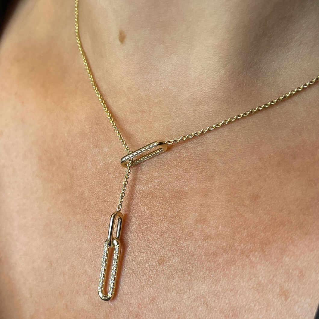 Open Link Diamond Necklace