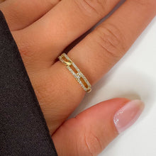 Load image into Gallery viewer, Pavé Diamond Open Linked Ring
