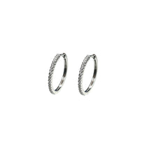 Load image into Gallery viewer, Pavé Diamond Hoops
