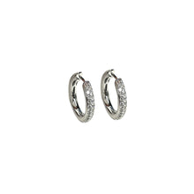 Load image into Gallery viewer, Pavé Diamond Bold Hoops

