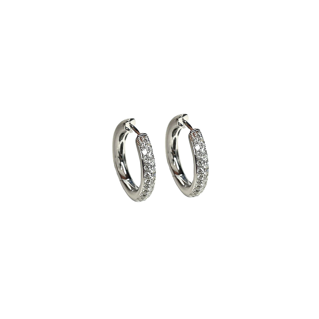 Pavé Diamond Bold Hoops