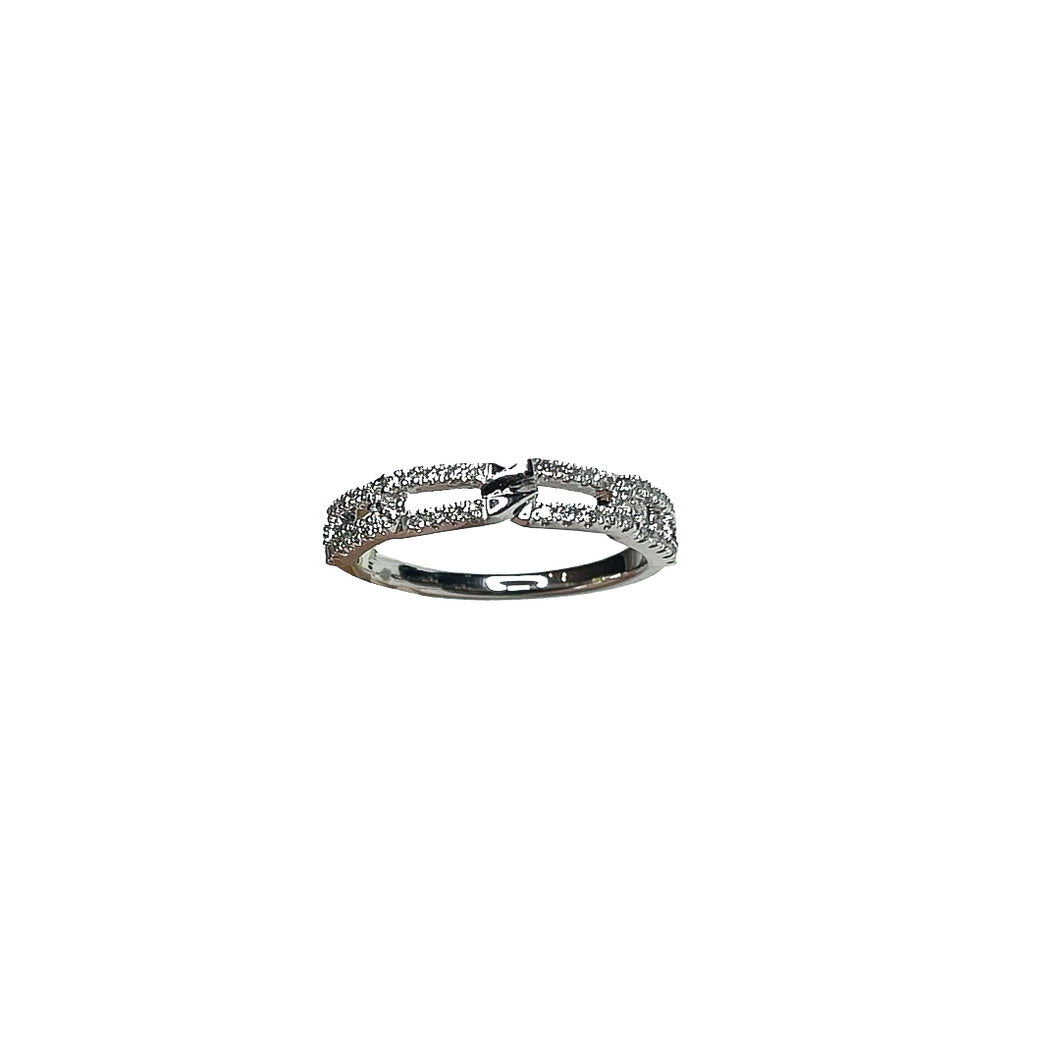 Pavé Diamond Open Linked Ring