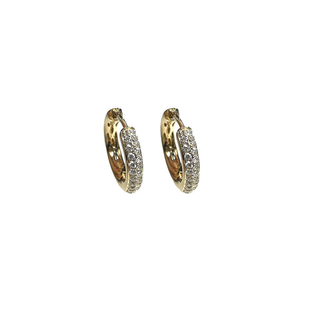 Pavé Diamond Huggies