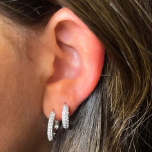 Load image into Gallery viewer, Pavé Diamond Bold Hoops
